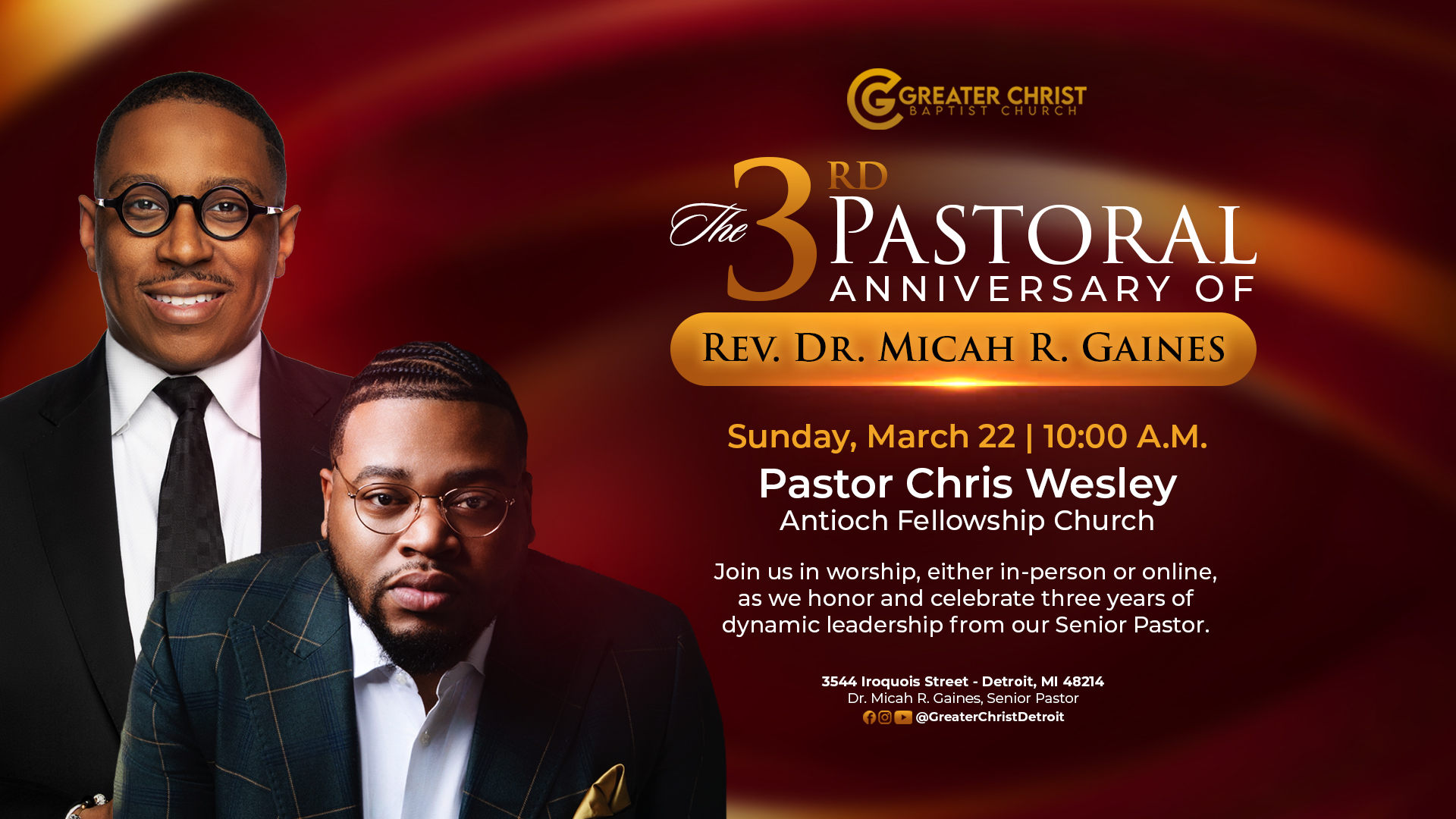 Pastor's 3rd Anniversary